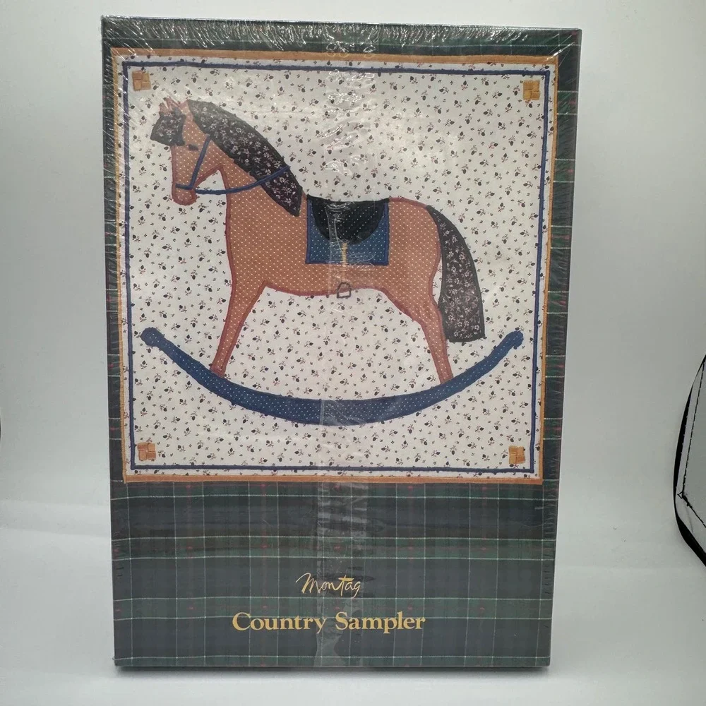 Montag Country Sampler Rocking Horse Stationery Set 88400-A Mead Vintage New